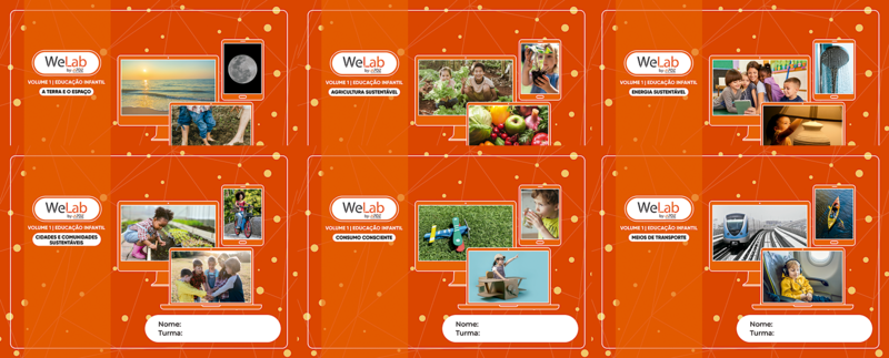 Projeto WeLab 2026 - Kit com 6 volumes - Educação Infantil - 3 anos